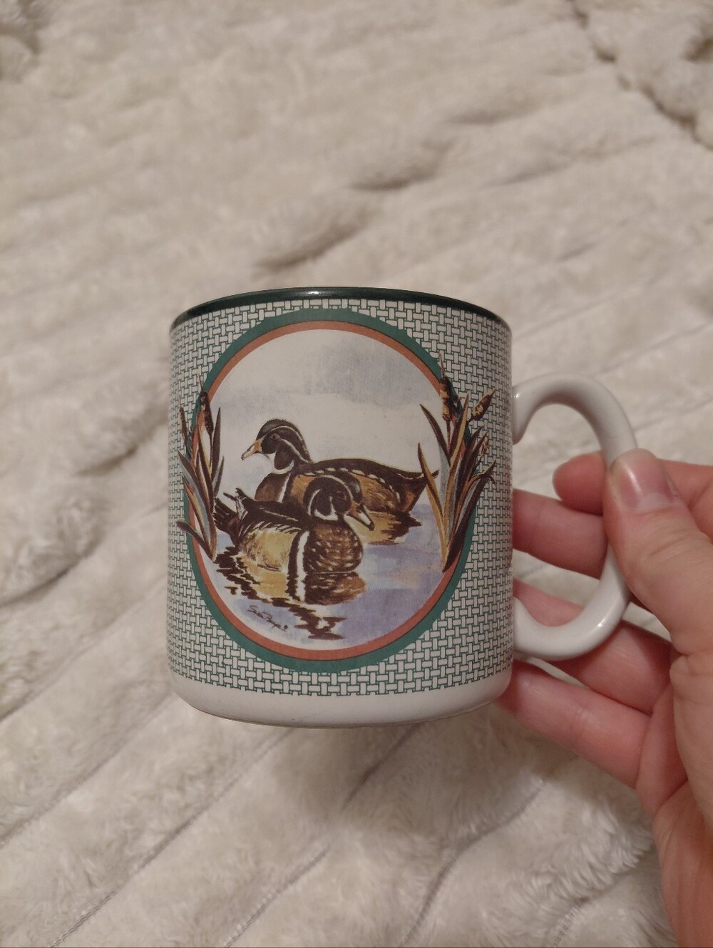 Vintage Mallard Ducks Ceramic Coffee Mug